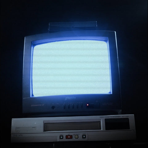 CRT TV with static on the screen