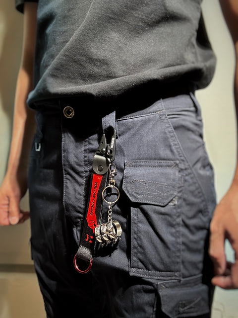 Red Rift Stainless Steel Ring Charm/Keychain