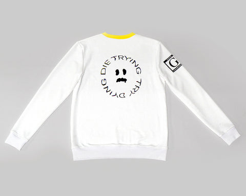 Ghostn, Die Trying Long Sleeve, unisex long sleeve, back view flatlay