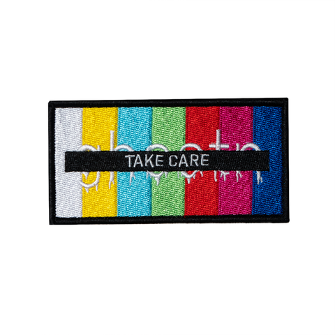 Take Care Color Block Embroidered Patch