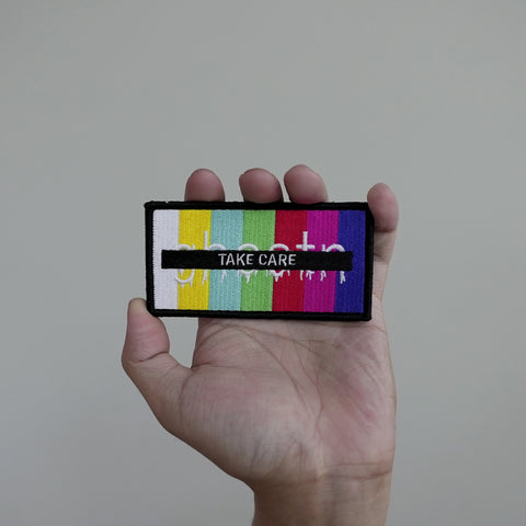 Take Care Color Block Embroidered Patch