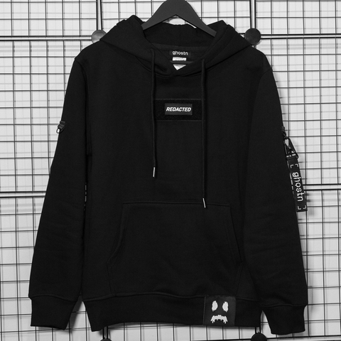 Ghostn Fundamentals Hoodie Flatlay Black with accessories