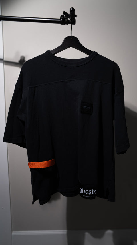 Upcycled Black Half-Sleeve Shirt