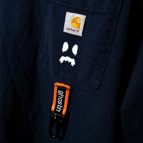 Ghostn Upcycled Carhartt Long Sleeve Logo and hook