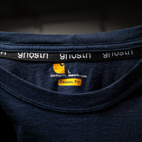 Ghostn Upcycled Carhartt Long Sleeve logo tape