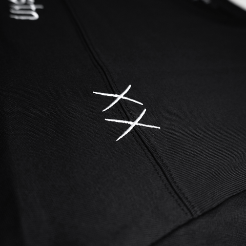 Ghostn Shoulder Zip Shirt Suture Embroidery Detail