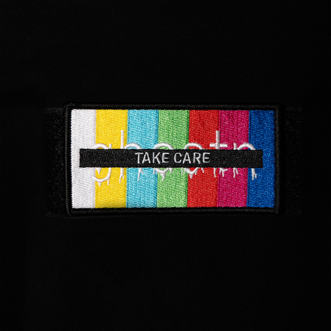 Take Care Color Block Embroidered Patch