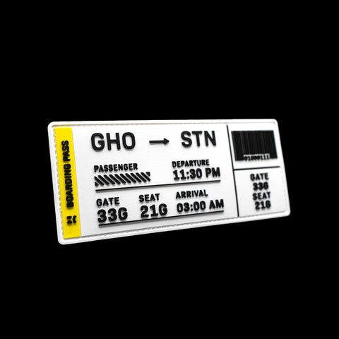 Ghostn Boarding Pass Patch Side Angle