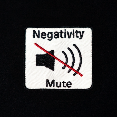 Ghostn Mute Negativity Embroidered Patch